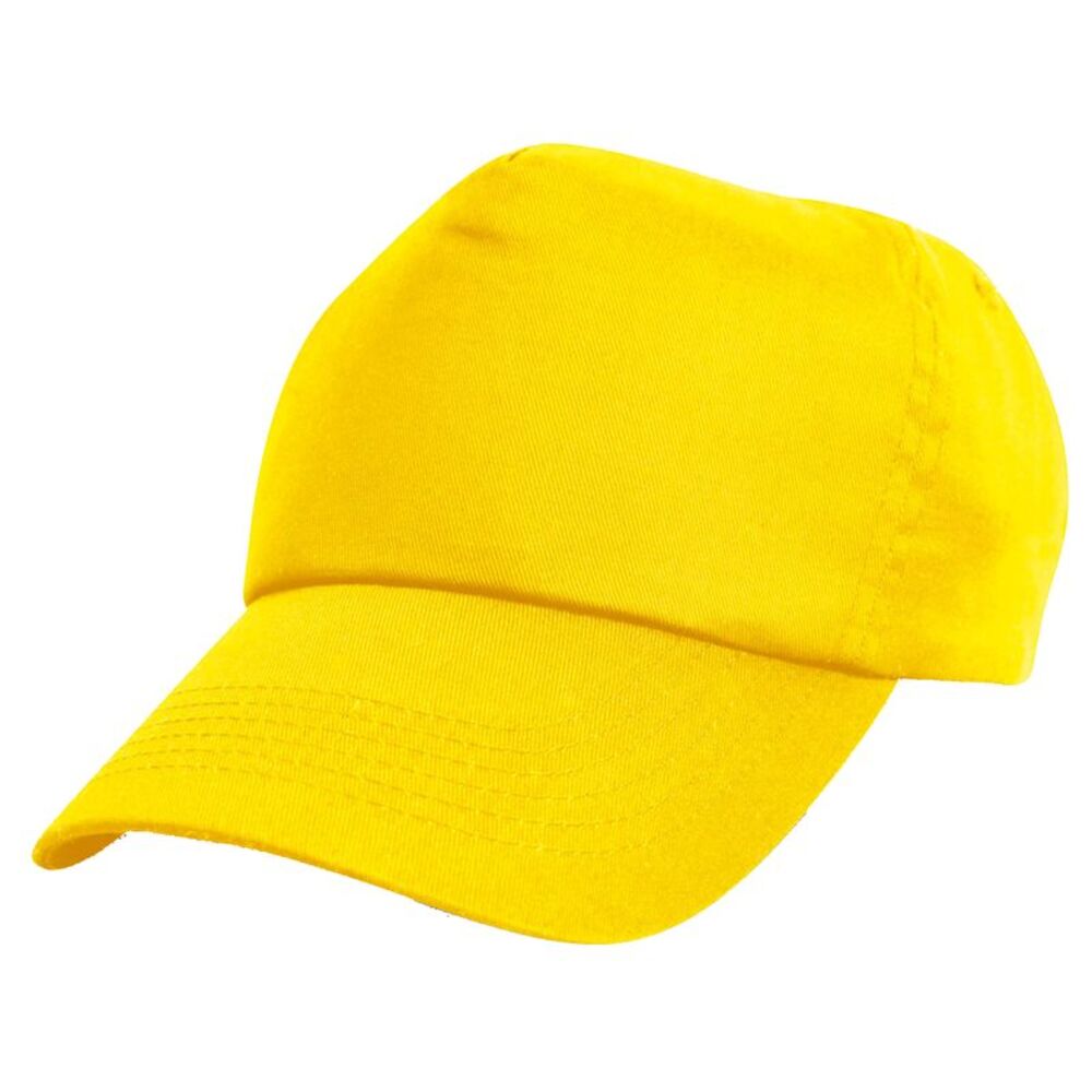 Result Childrens/Kids Big Boys Plain Basebll Cap / Yellow